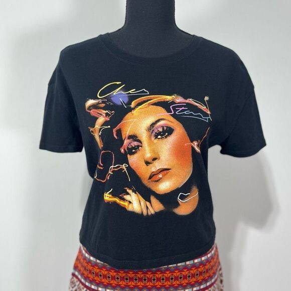 Disco Cher Boxy Crop Top Size Small Women’s - Picture 1 of 11